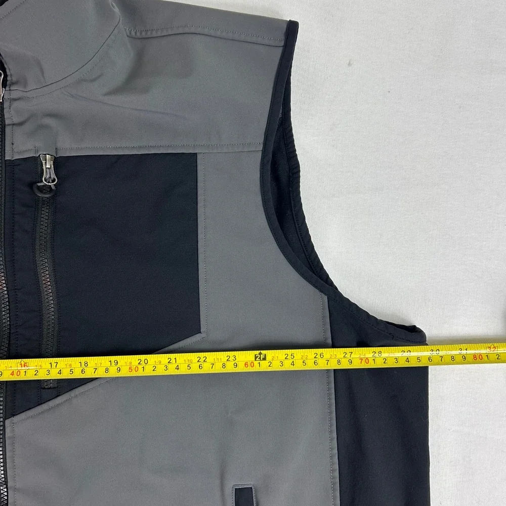 Duluth Trading Windfront Vest Softshell Full Zip Pockets Gray Black Outdoors 3XL